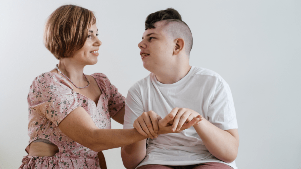 Mother and her disability son in In-home Personalised Support Services